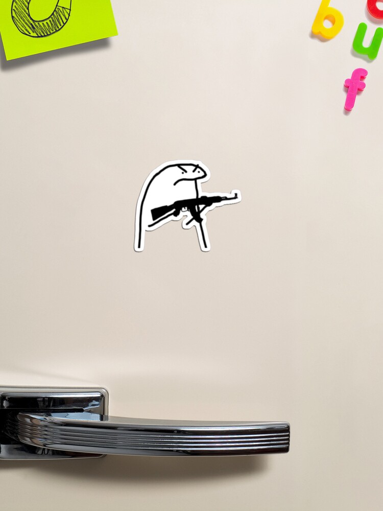 Funny stickman with gun Sticker for Sale by Mr SS