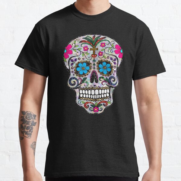 mens sugar skull shirt