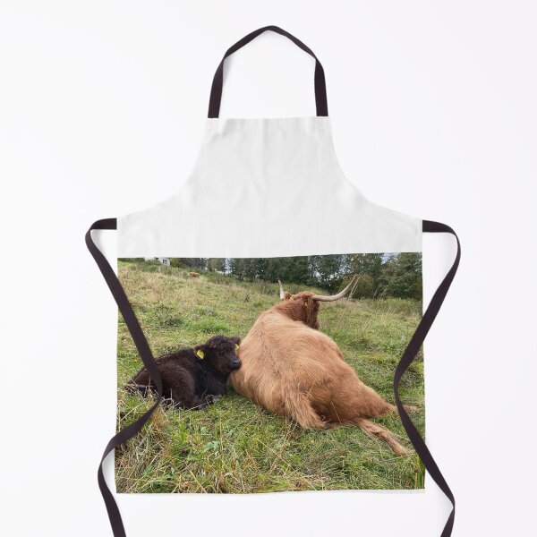 Aperçu de l'œuvre Scottish Highland Cattle Calf and Cow 4082 créée et vendue par SaarelaHighland.