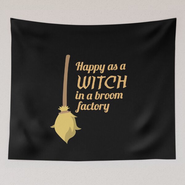 Item preview, Happy Witch Broom Factory Halloween Design designed and sold by Articulate.