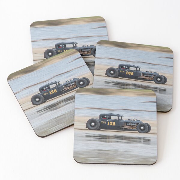 Item preview, Zoomed In - Vintage Hot Rod Association at Pendine Sands Beach Race. Car 126 in 2022 designed and sold by stevehuggett.