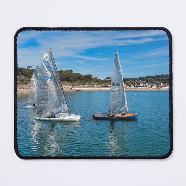 Item preview, Sailing Dinghies Leaving Lyme Regis Harbour designed and sold by Dorset Girl.