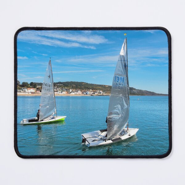 Item preview, Sailing Dinghies Leaving Lyme Regis Harbour designed and sold by Dorset Girl.