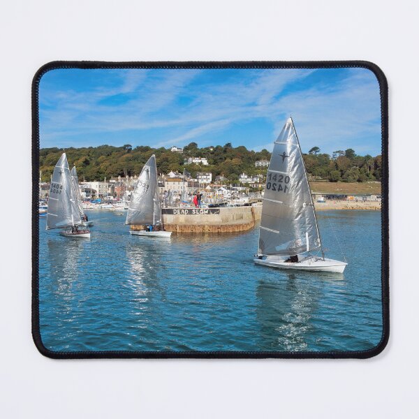 Item preview, Sailing Dinghies Leaving Lyme Regis Harbour designed and sold by Dorset Girl.