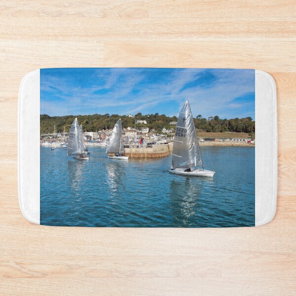Item preview, Sailing Dinghies Leaving Lyme Regis Harbour designed and sold by Dorset Girl.