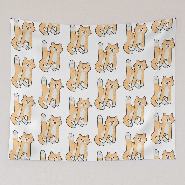 Item preview, Orange and White Cat Licking Butt designed and sold by waddleworks.