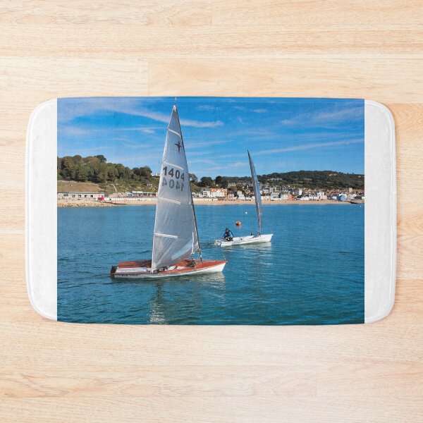 Item preview, Sailing Dinghies Leaving Lyme Regis Harbour designed and sold by Dorset Girl.