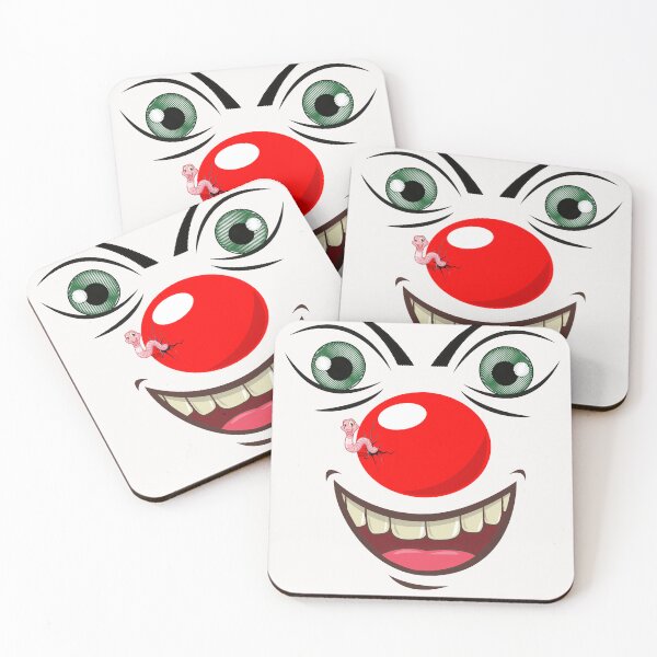 Item preview, Smiling Face with Red nose and worm Funny Happy designed and sold by kubix81.