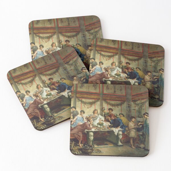 Item preview, A Roman Feast | Roberto Bompiani | 1890 Greco-Roman History Art designed and sold by CJET.