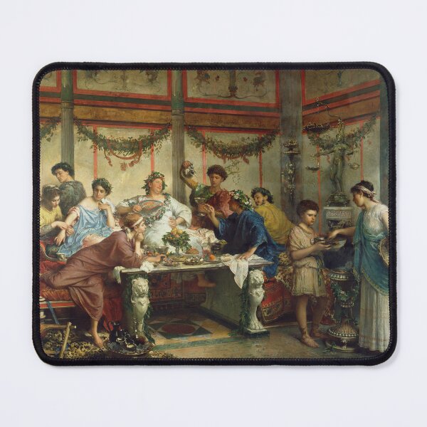 Item preview, A Roman Feast | Roberto Bompiani | 1890 Greco-Roman History Art designed and sold by CJET.