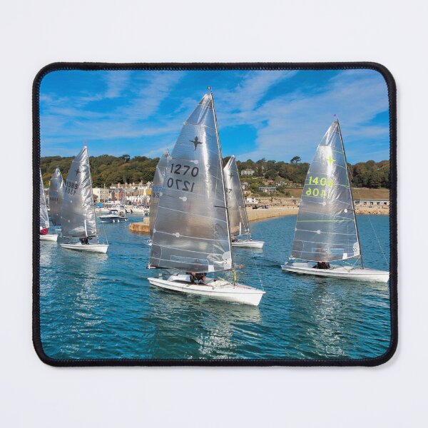 Item preview,  Sailing Dinghies Leaving Lyme Regis Harbour designed and sold by Dorset Girl.