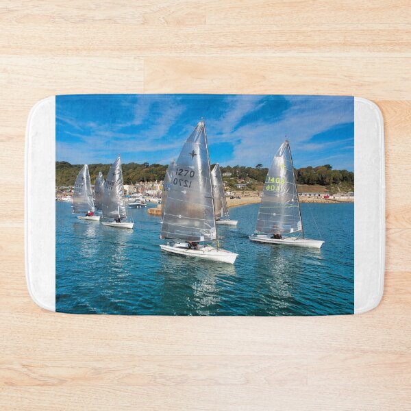 Item preview,  Sailing Dinghies Leaving Lyme Regis Harbour designed and sold by Dorset Girl.