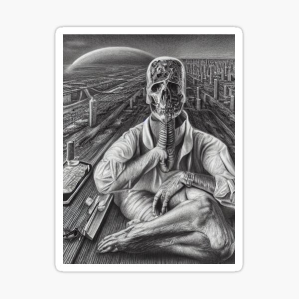 Dystopian Meditation Sticker