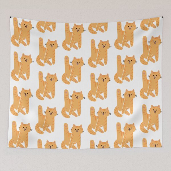Item preview, Orange Cat Licking Butt designed and sold by waddleworks.