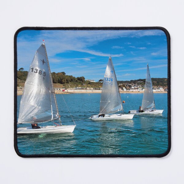 Item preview, Sailing Dinghies Leaving Lyme Regis Harbour designed and sold by Dorset Girl.