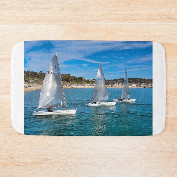 Item preview, Sailing Dinghies Leaving Lyme Regis Harbour designed and sold by Dorset Girl.