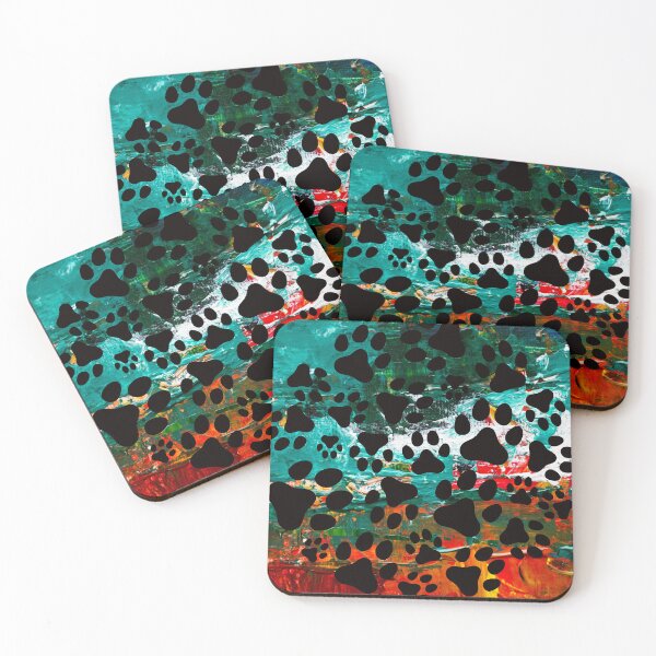 Item preview, Paws on a colorful background designed and sold by SMILE88.