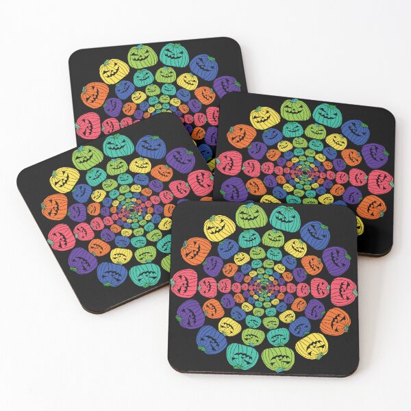 Item preview, Ever Decreasing Circles of Spooky Halloween Pumpkin Rainbows designed and sold by ellenhenry.
