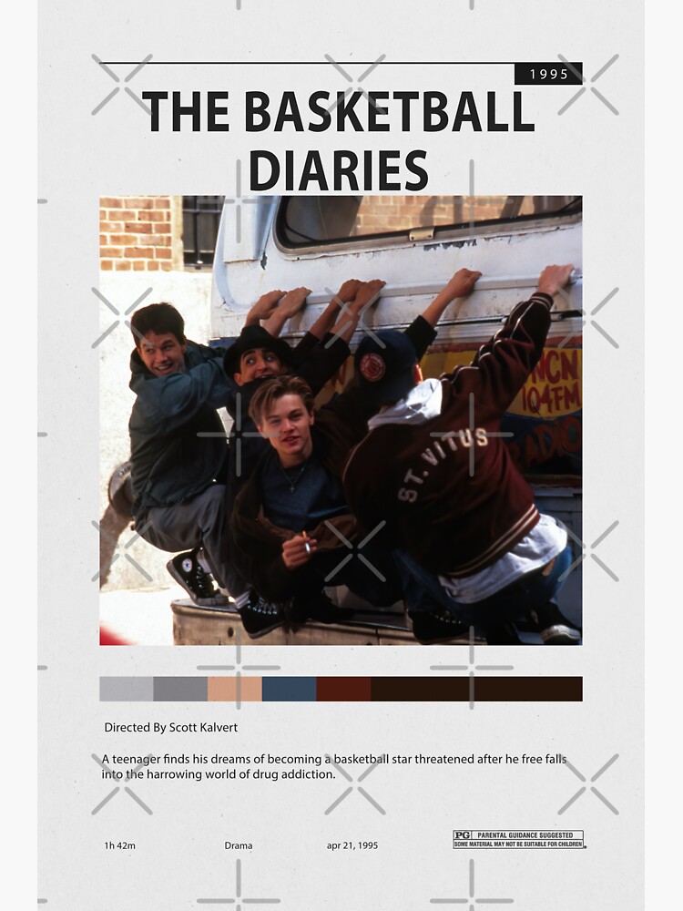 "The Basketball Diaries movie poster 1995, Drama" Sticker for Sale by