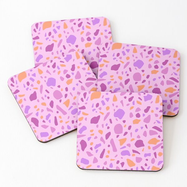 Item preview, Terrazzo pink and orange designed and sold by HappyDayDoodles.