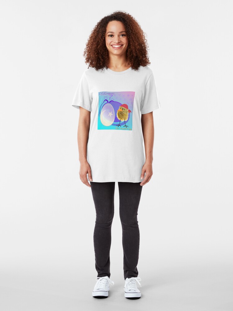 Alternate view of Two Scrambled Eggs - EGGsoteric Slim Fit T-Shirt