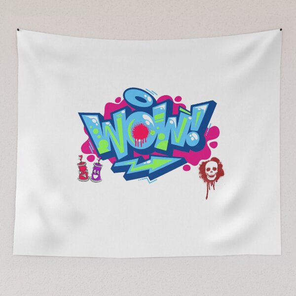 Item preview, Graffitti WOW Skull Street Art designed and sold by kubix81.