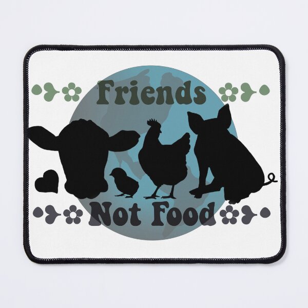 Item preview, Vegan Friends Not Food designed and sold by WildwaterDesign.