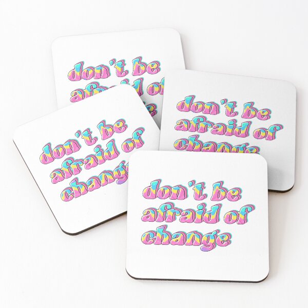 Item preview, Don't be afraid of change motivational quote designed and sold by Emotionville.