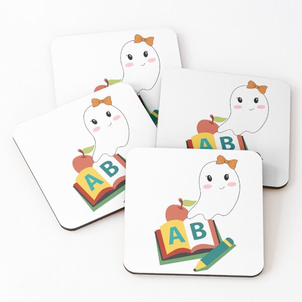 Item preview, cute ghost book reading teacher school funny halloween designed and sold by ApurwaArtShop.