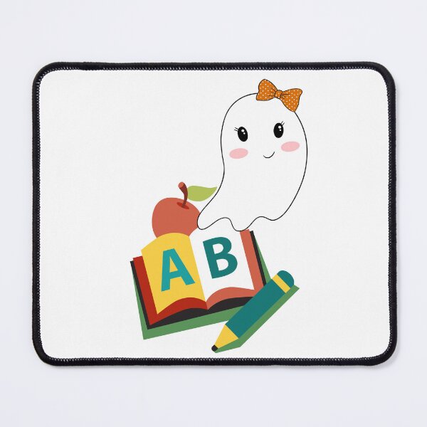 Item preview, cute ghost book reading teacher school funny halloween designed and sold by ApurwaArtShop.