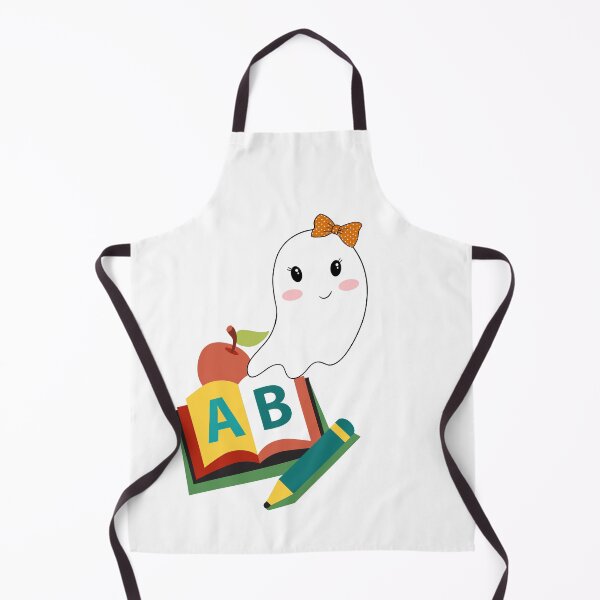 Item preview, cute ghost book reading teacher school funny halloween designed and sold by ApurwaArtShop.