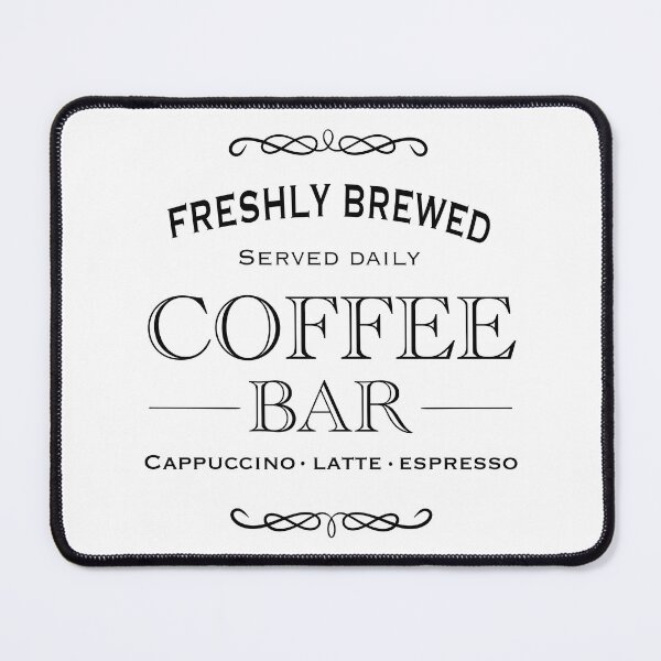 Item preview, Coffee bar sign design- freshly brewed cappuccino espresso latte designed and sold by Inktown.