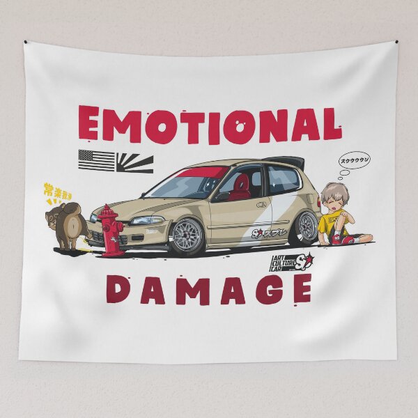 Item preview, Daño Emocional (Civic EG) designed and sold by SprayPatrick.