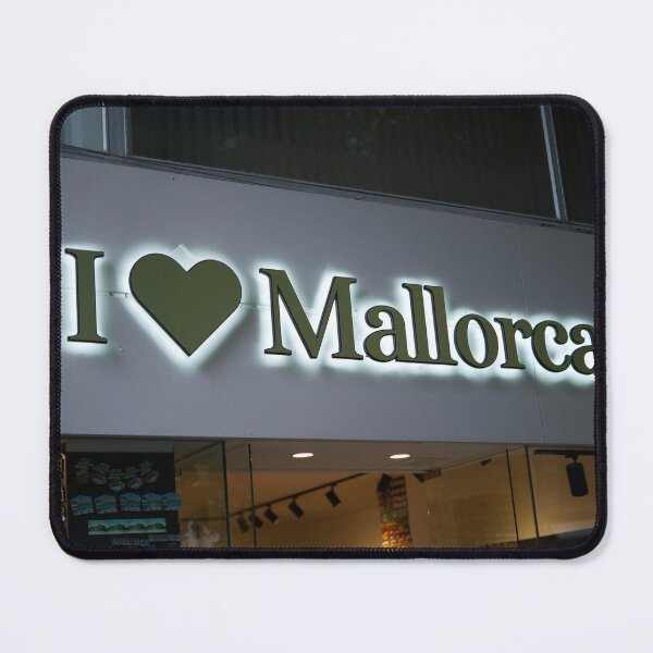 Item preview, I love Mallorca shop sign photographed in Palma de Mallorca designed and sold by Montrepeneuer.