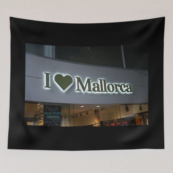 Item preview, I love Mallorca shop sign photographed in Palma de Mallorca designed and sold by Montrepeneuer.