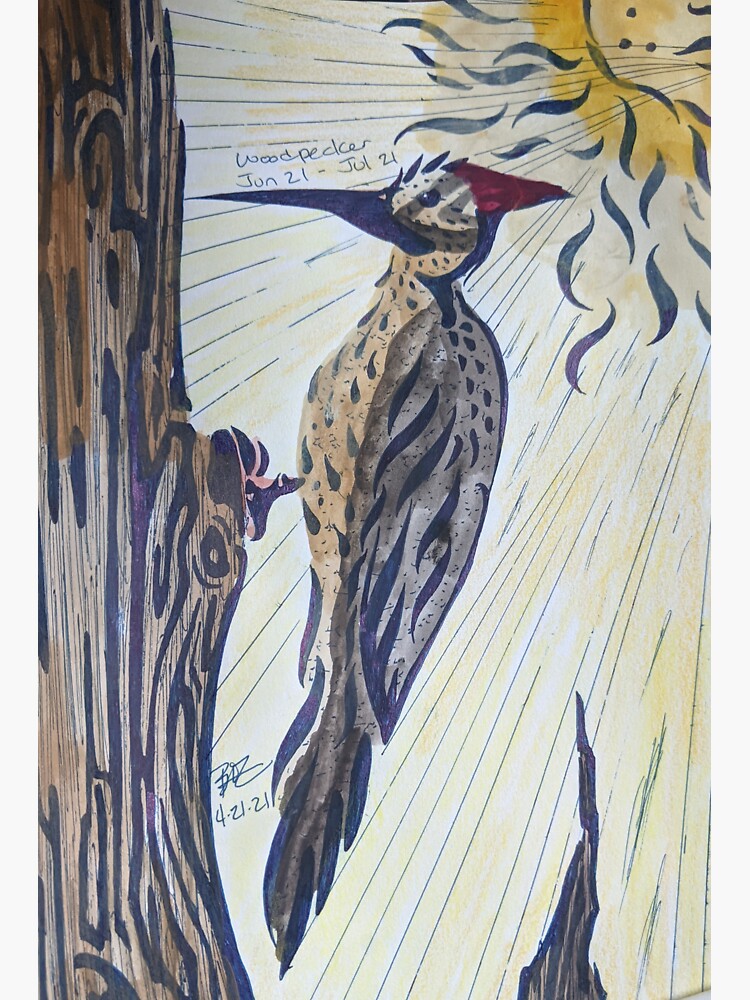 native-american-zodiac-woodpecker-sticker-for-sale-by-azbaelus65