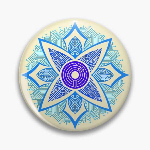 Item preview, Circuitry Mandala (Blues) designed and sold by TheRandomFactor.
