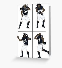 Marshawn Lynch Dancing Greeting Card