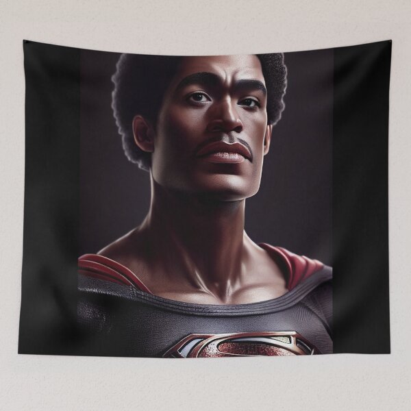 Item preview, Portrait Of An African Super Hero – Anime Cartoon African Super Hero  designed and sold by MadeByRobots.