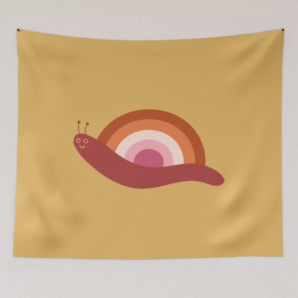 Item preview, Lesbian Flag Snail designed and sold by ICantFindMyFish.