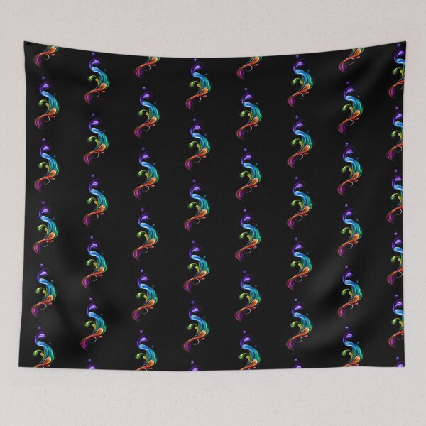 Item preview, Rainbow drops on black background designed and sold by Blackmoon9.