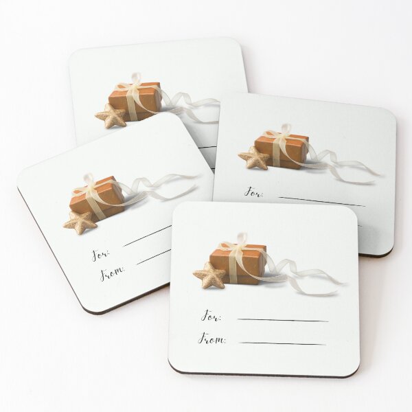 Item preview, Gifts Memo Sticker - White base orange gift box with golden star. designed and sold by Vivian  Chan.