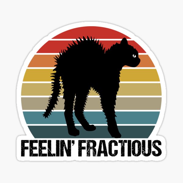 Feeling Fractious Funny Feral Angry Retro Cat, Funny Gift Idea For Veterinary Medicine Lover Sticker