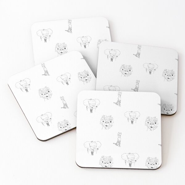 Item preview, Alpaca cat elephant seamless pattern  designed and sold by Yana Mustafina | Boho Soulful Designs.