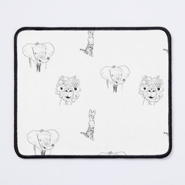 Item preview, Alpaca cat elephant seamless pattern designed and sold by Yana Mustafina | Boho Soulful Designs.