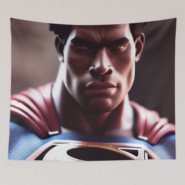 Item preview,  Portrait Of An African Super Hero – Anime Cartoon African Super Hero  designed and sold by MadeByRobots.