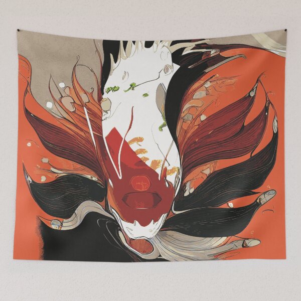 Item preview, Koi Fish Abstract Orange Black designed and sold by Nonshape.