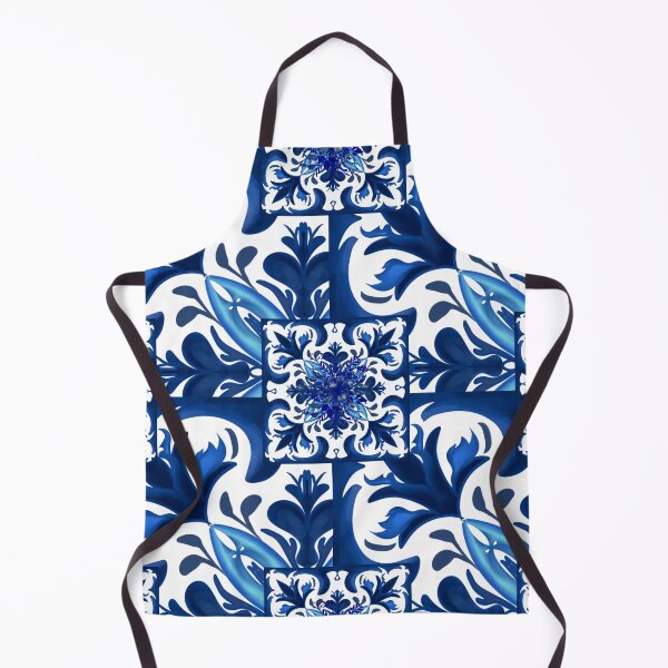 Item preview, Majolica,blue tiles,blue willow art designed and sold by MariaMarinova.