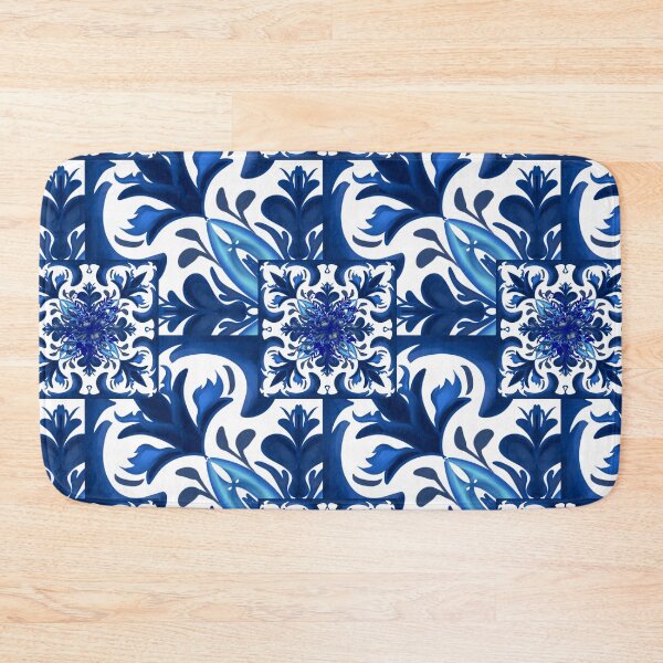 Item preview, Majolica,blue tiles,blue willow art designed and sold by MariaMarinova.