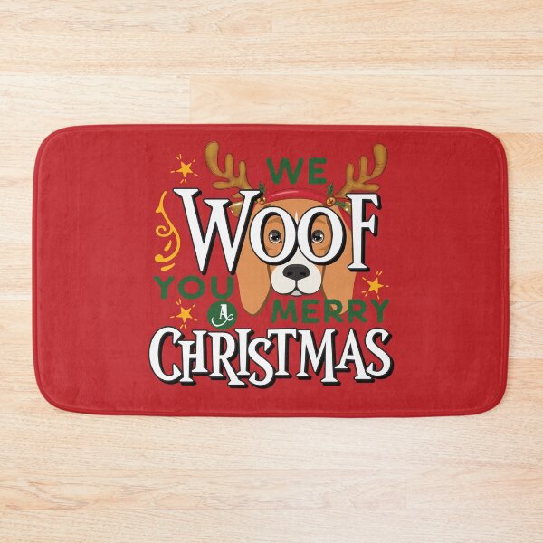 Item preview, We Woof You a Merry Christmas - Funny Beagle Dog designed and sold by DebbisPalette.